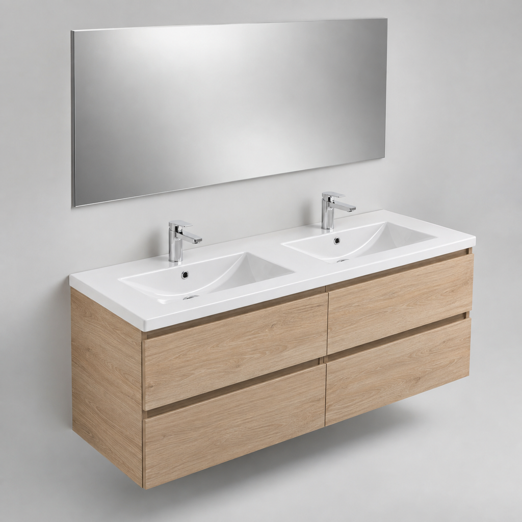 Bad-Hochschrank mit Glas – originale Detailansicht