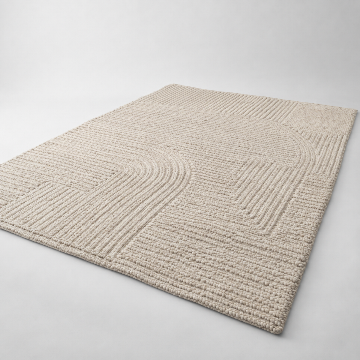 Hochflor-Wollteppich 200x300 cm – originale Detailansicht