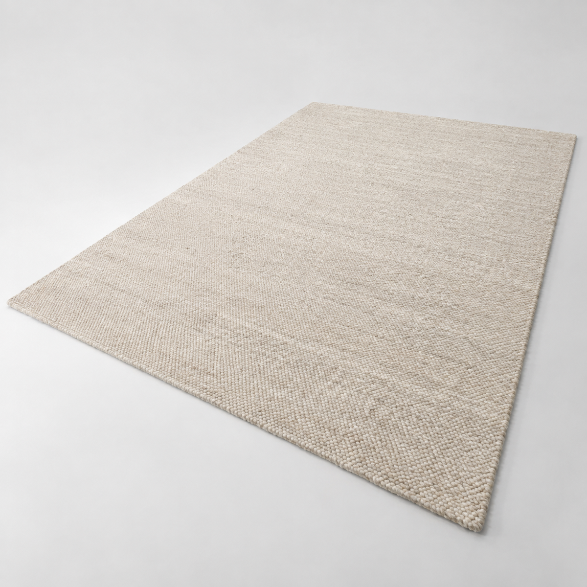 Uni-Schurwollteppich 195x295 cm – originale Detailansicht
